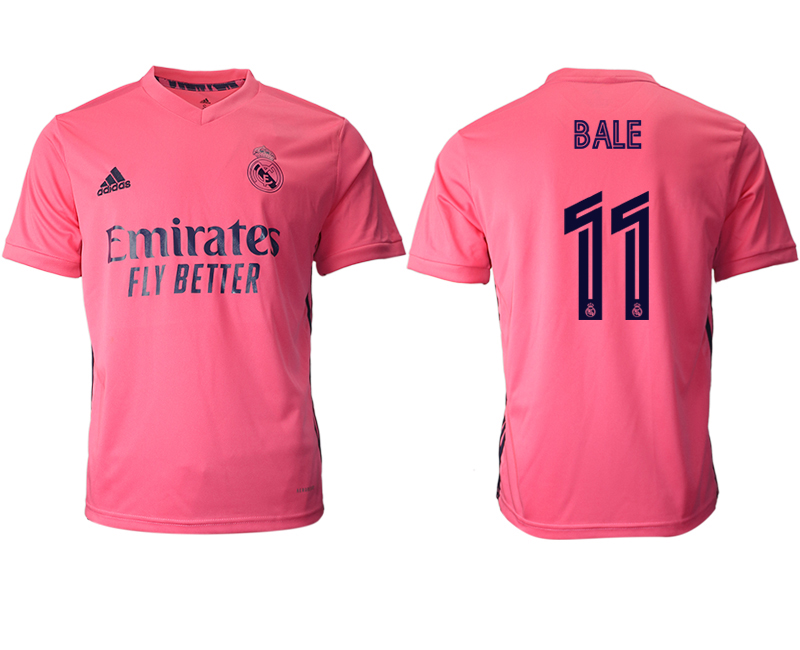 Men 2020-2021 club Real Madrid away aaa version #11 pink Soccer Jerseys